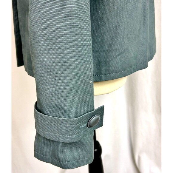 TALBOTS Jackie Fit Cropped Cotton Jacket Blazer - Slate Gray - Women's Sz 10 - Picture 6 of 10